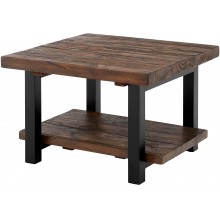 Alaterre Furniture Alaterre AZMBA1320 Sonoma Rustic Natural Cube Coffee Table Brown 27 inch