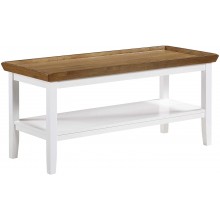 Convenience Concepts Ledgewood Coffee Table with Shelf Driftwood White