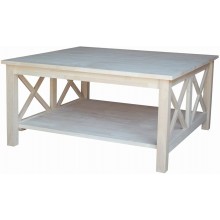International Concepts Hampton Square Coffee Table Unfinished