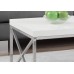 Monarch Specialties Modern Coffee Table for Living Room Center Table with Metal Frame 44 Inch L Glossy White Chrome