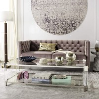 Safavieh Couture Home Gianna Glam Silver Acrylic Glass Top Coffee Table