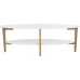 Safavieh Home Collection Woodruff White and Natural Coffee Table
