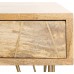 Safavieh Home Marigold Mid-Century Modern Natural and Brass Hairpin Leg Coffee Table