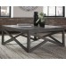 Signature Design by Ashley Haroflyn Rustic Square Coffee Table Gray