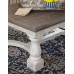 Signature Design by Ashley Havalance Farmhouse Rectangular Coffee Table Gray & White with Weathered Finish