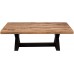 Signature Design by Ashley Wesling Urban Rectangular Coffee Table with Mango Wood Top Light Brown & Black