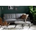 South Shore City Life Coffee Table-Concrete Gray and Black Oval