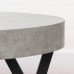 South Shore City Life Coffee Table-Concrete Gray and Black Oval
