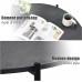 Usinso Industral Round Coffee Table with Iron Storage Shelf and Black Legs for Living Room Concrete Coffee Table Rustic Round Coffee Table Circle Coffee Table Dark Grey Easy Assemble