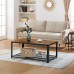 VASAGLE Industrial Coffee Table with Storage Shelf for Living Room Wood Look Accent Furniture with Metal Frame Easy Assembly Rustic Brown ULCT61X