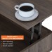 WAMPAT Lift Top Coffee Table with Storage Wood Square Modern Coffee Table for Home Living Room Office Brown-Black