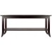 Winsome Genoa Rectangular Coffee Table with Glass Top And Shelf