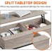 Yaheetech Lift Top Coffee Table with Storage and Metal Frame for Living Room Lift-top Coffee Table with Hidden Compartments Center Table for Reception Room Easy to Lift Up Gray
