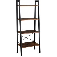 4 Layer Ladder Holder Vintage Bookshelf Storage Rack Shelf Home Office Decor Mikalo Ladder Shelf Decorative Ladder Decorative Shelves