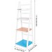 4 Tier Leaning Ladder Shelf Shelving Bookshelf Storage Organizer Stand Rack HOM BlowN Ladder Shelf Decorative Ladder Decorative Shelves