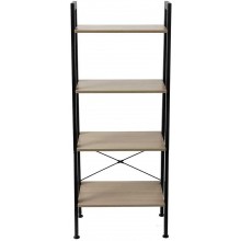 4 Tiers Industrial Ladder Shelf Bookshelf Storage Rack Shelf for Office Storage Mikalo Ladder Shelf Decorative Ladder Decorative Shelves
