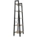 5 Tiers Industrial Ladder Shelf Bookshelf Storage Rack Organizer Institu Ladder Shelf Decorative Ladder Decorative Shelves