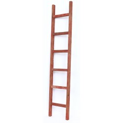 BarnwoodUSA Rustic Farmhouse Decorative Ladder Our 6 ft Ladder can be Mounted Horizontally or Vertically and is Crafted from 100% Recycled and Reclaimed Wood | No Assembly Required | Red