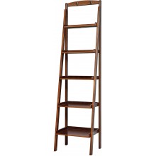 Coaster Home Furnishings 5-Shelf Ladder Bookcase Solid Wood Frame Cherry 18.5"" w x 15.75"" d x 71.75"" h 804369