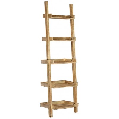 INLIFE Ladder Shelf Brown 29.5x14.6x80.7 Solid Mango Wood