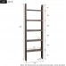 KIAYACI Ladder Shelf Rustic Vintage Blanket Ladder Decorative Wood Ladder Shelf for Living Room Bedroom Bathroom Vintage Walnut 63 x 22