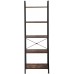 Ladder Shelf,5 Tiers Industrial Ladder Shelf Vintage Bookshelf Storage Rack Shelf for Office Bathroom Living Room
