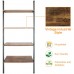 TOPNEW Ladder Shelf 4-Tier Vintage Bookcase Multipurpose Plant Flower Stand Leaning Wall Bookcase Rustic Wood Storage Organizer Display Rack