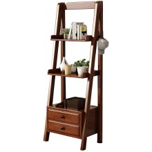 Wddwymll Bookcase with Drawer and 2 Shelves,Industrial Design Storage Shelves,Retro Ladder Shelf,Easy Assembly,for Living Room,Bedroom,Office60×36×140cm