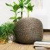Agro Richer Home Décor Braided Round Jute Pouf Ottoman Footrest Bean Bag Floor Chair Great for The Living Room Bedroom and Kids Room Rustic Farmhouse Decor Cover Only 18x18x14 18x18x14 Grey