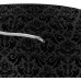 Ambesonne Dark Grey Ottoman Pouf Black Damask and Floral Elements Oriental Antique Ornament Vintage Decorative Soft Foot Rest with Removable Cover Living Room and Bedroom Black Grey