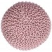 BIRDROCK HOME Round Pouf Foot Stool Ottoman Knit Bean Bag Floor Chair Cotton Braided Cord Great for The Living Room Bedroom and Kids Room Small Furniture Dusty Rose