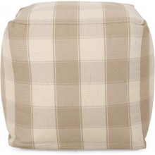 Christopher Knight Home 313654 Pouf Ivory + Tan
