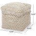 Christopher Knight Home 313830 Pouf Ivory + Beige