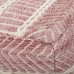 Christopher Knight Home Alyssa Hand-Woven Boho Fabric Cube Pouf Pink Natural