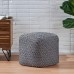 Christopher Knight Home Taylor Boho Fabric Cube Pouf Black White