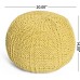 Christopher Knight Home Yuny Pouf Yellow