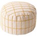 FAKEME Unstuffed Pouf Cover Round Storage Solution Handmade Woven Floor Cushion Seat Foot Stool Ottoman Pouffe Cover for Kidsroom Bedroom Chair Wedding Gifts Beige