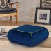 Floor Pillow Ottoman Bean Bag Stuffed Foam Filling Square Pouf Footstool & Upholstered for Living Room Bedroom & RV Yoga Meditation Seat Cushion Navy Blue Velvet 20x20x10