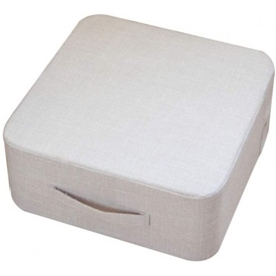 Greneric Square Pouf Thick Futon Floor Seat Cushion Footstool Movable Tatami Stool Washable Case for The Living Room Bedroom,Balcony Bay Window 15.7x7 Beige