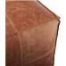LEATHEROOZE Handmade Stuffed Leather Moroccan Pouf Seat Boho Ottoman 16x20x20” Living Room Bedroom TV Room