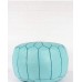 moroccan poufs Leather Luxury Ottomans footstools Blue Duck unstuffed