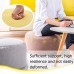 Round Pouf Ottoman Pink Modern Silhouette Small Floral Layer on Hand Drawn Free Form Cotton Linen Removable Foot Rest Floor Footstool Bean Bag Stool Outdoor Seating Pouf for Living Room Bedroom