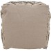 SARO LIFESTYLE Oliver Collection Printed and Tufted Floor Pouf 20x20x14 Natural