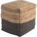 Signature Design by Ashley Sweed Valley Farmhouse Pouf 17.5 x 20.25 Light Brown and Black