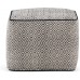 SIMPLIHOME Brynn Square Pouf Footstool Upholstered in Patterned Black Natural Cotton for the Living Room Bedroom and Kids Room Transitional Boho