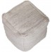 Unknown1 Transitional White Pouf Textured Modern Contemporary Cotton Removable Cover