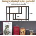 6-Shelf Industrial Bookshelf Vintage Etagere Bookcase Storage and Display Shelves with Sturdy Metal Frame for Home Office Dark Walnut TRIBESIGNS WAY TO ORIGIN
