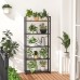 Aheaplus 5-Tier Bookshelf Modern Book Shelves with Standing Metal Frame Industrial Bookcase Storage Organizer Shelving Unit for Bedroom Living Room and Home Office