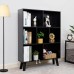 Black Bookshelf,3 Tier Modern Bookcase with Legs,Bookshelves Wood Storage Shelf,Rustic Open Book Shelves Cube Organizer,Free Standing Display Short Bookcases for Small Space,Bedroom,Living Room,Office