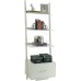Convenience Concepts American Heritage Ladder Bookcase with File Drawer White